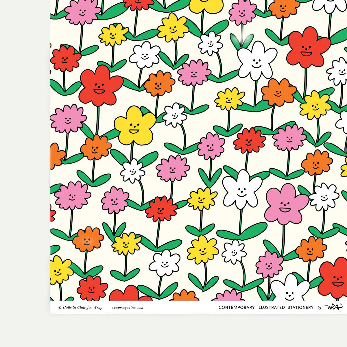 Happy Flowers Wrapping Paper
