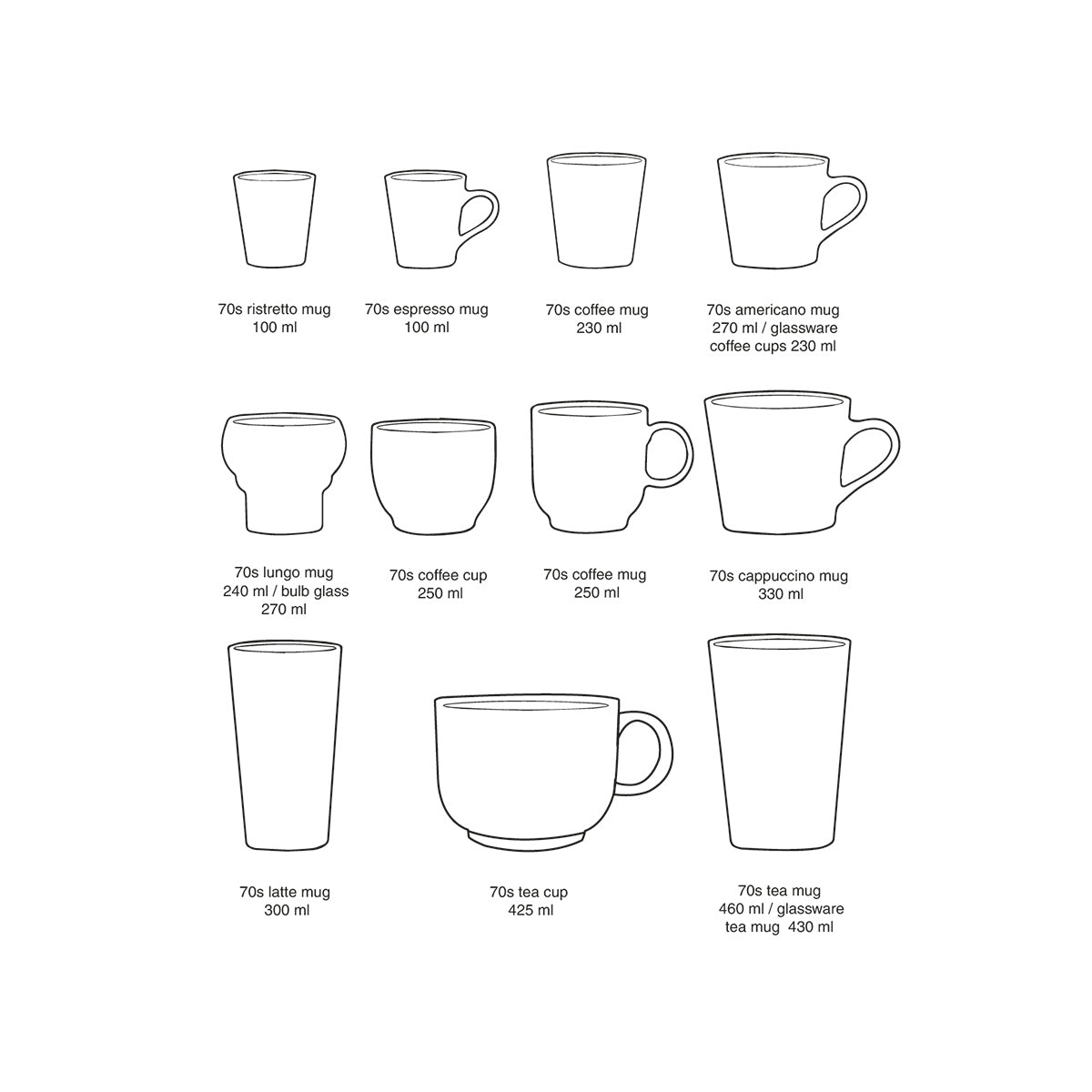 70s Ceramics Arabica Café Cup