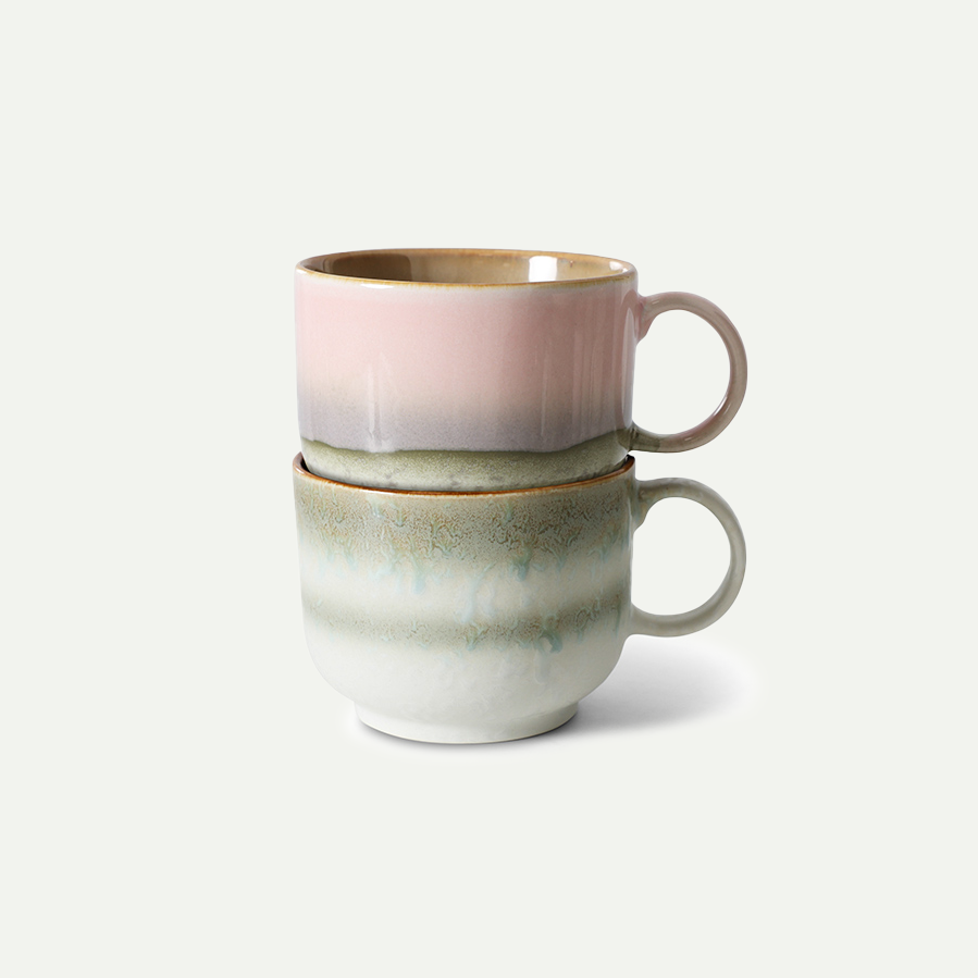 70's Ceramics Nova Tea Cups (Set of 2)