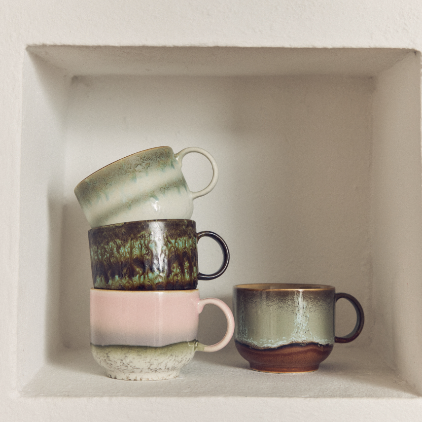 70's Ceramics Nova Tea Cups (Set of 2)