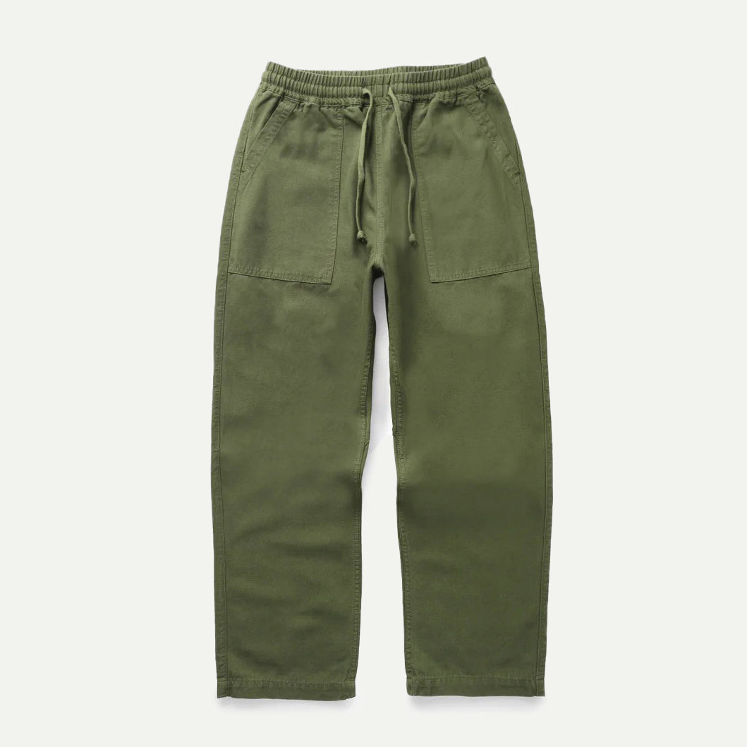 Olive Canvas Chef Pants