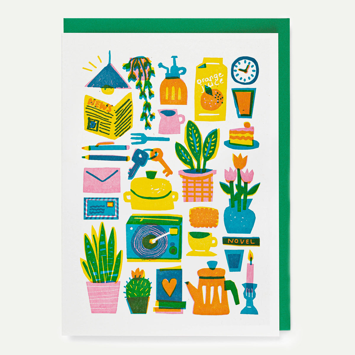 Archivist Home & Plants Pattern Greeting Card