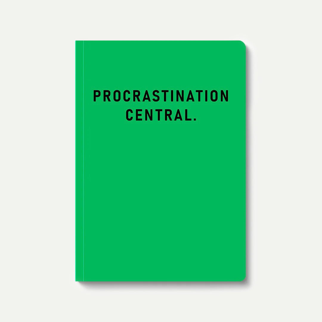 Procrastination Central A5 Paperback Notebook