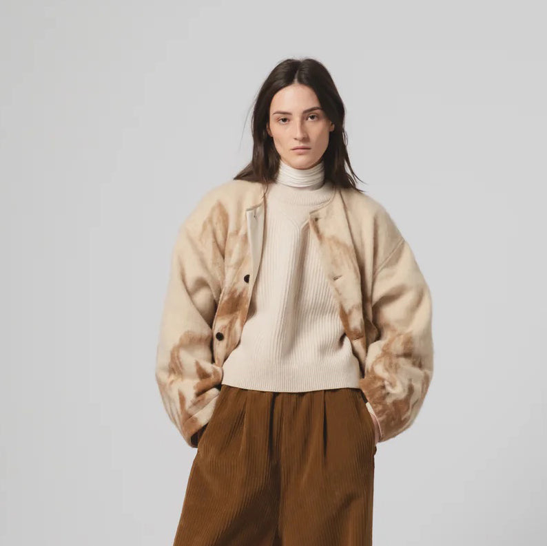 Cream/Brown Mountain Jacquard Nuclear Jacket