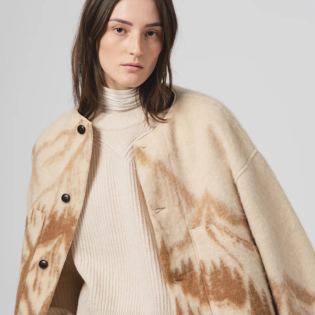 Cream/Brown Mountain Jacquard Nuclear Jacket