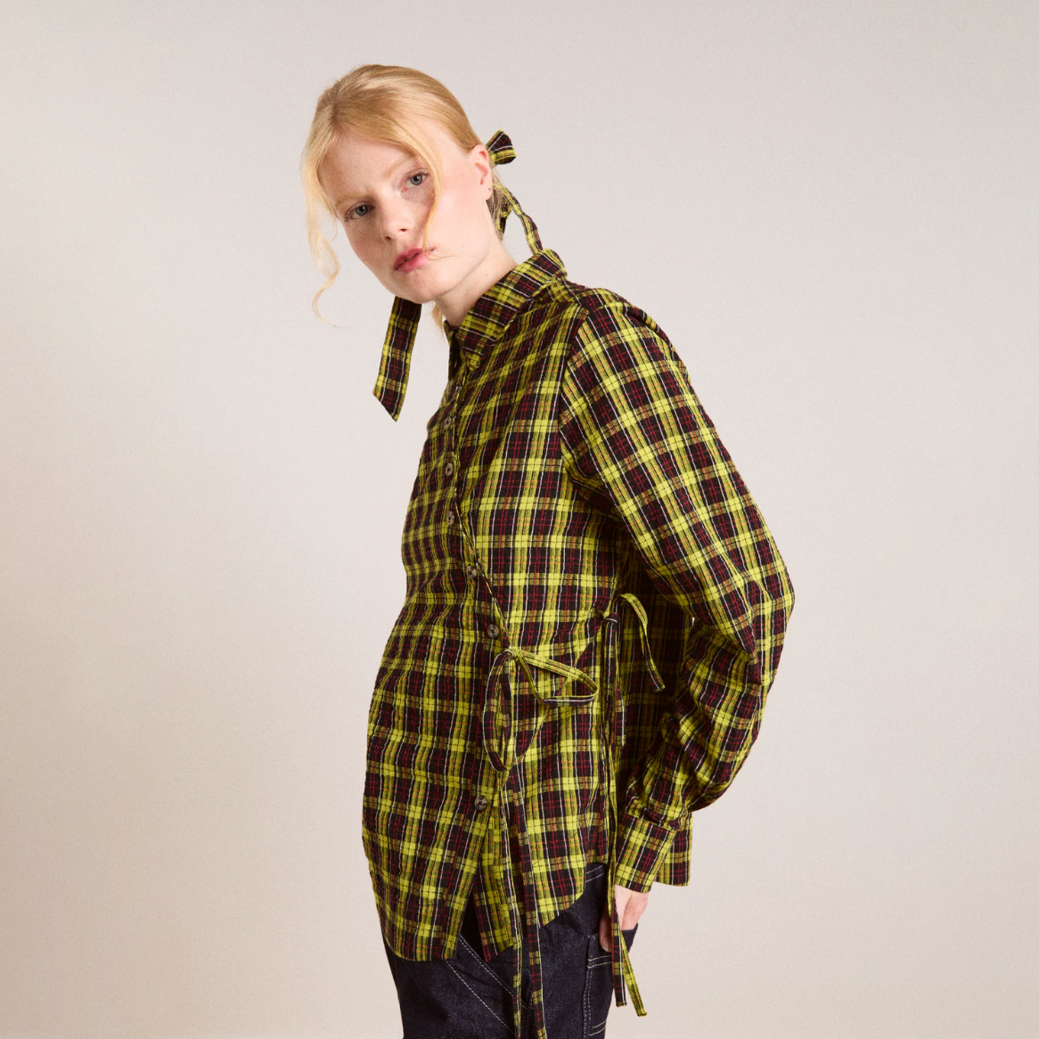 Yellow Tartan Robyn Shirt