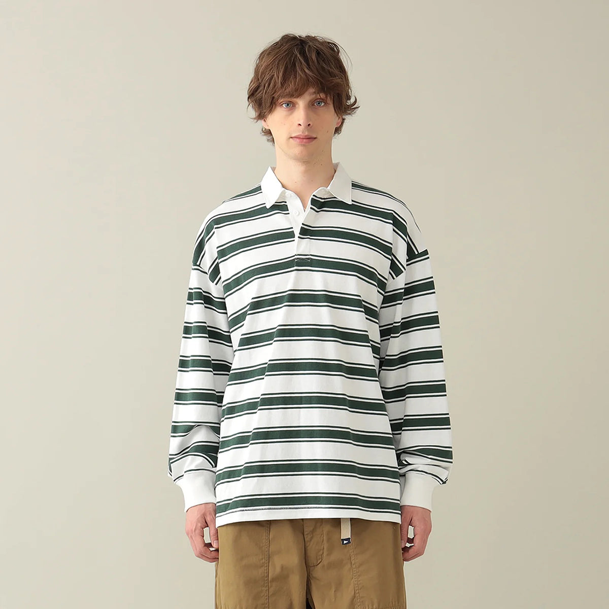 Pilgrim Surf Supply White/Sage Rocky Rugby Shirt