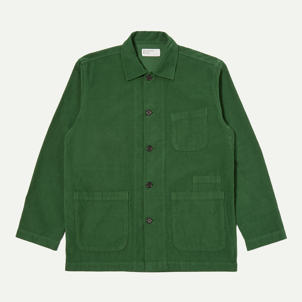 Green Fine Cord Bakers Overshirt