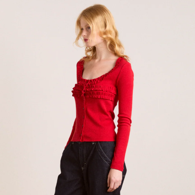 Red Cherry Varsha Cardigan