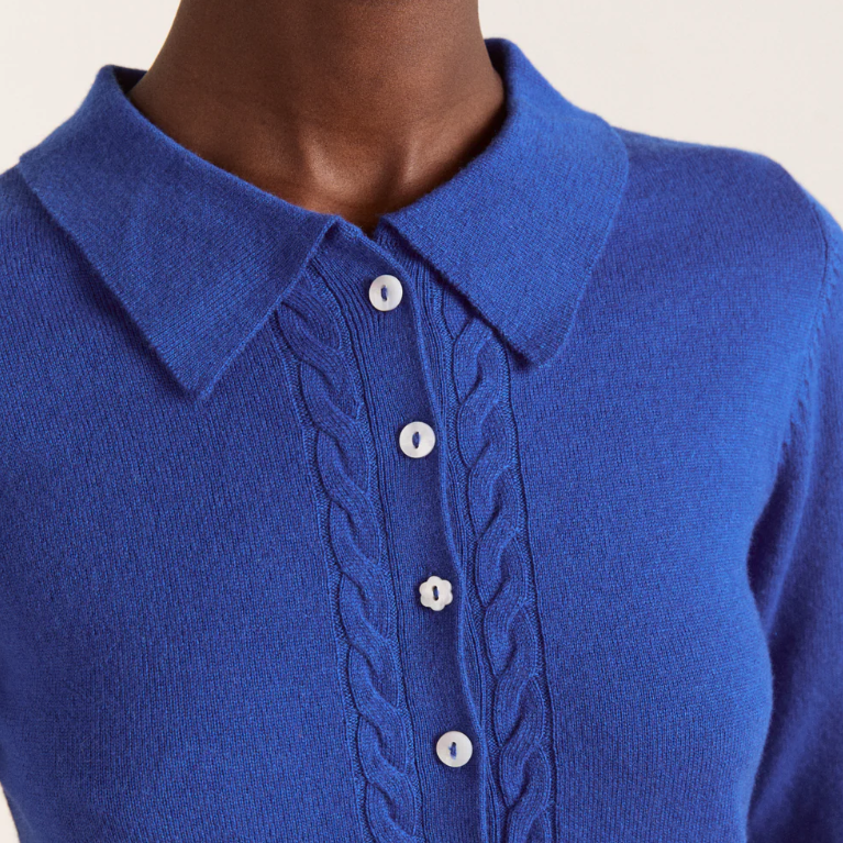 Blue Voula Fine Gauge Cardigan