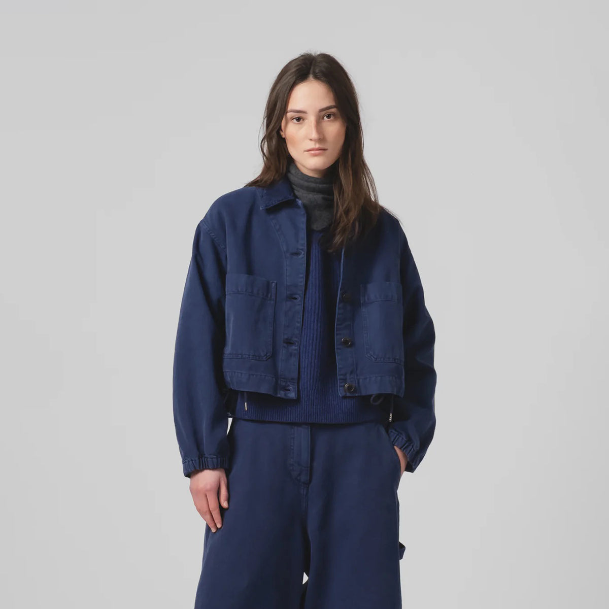 Indigo Blue Canvas Woopsie Jacket