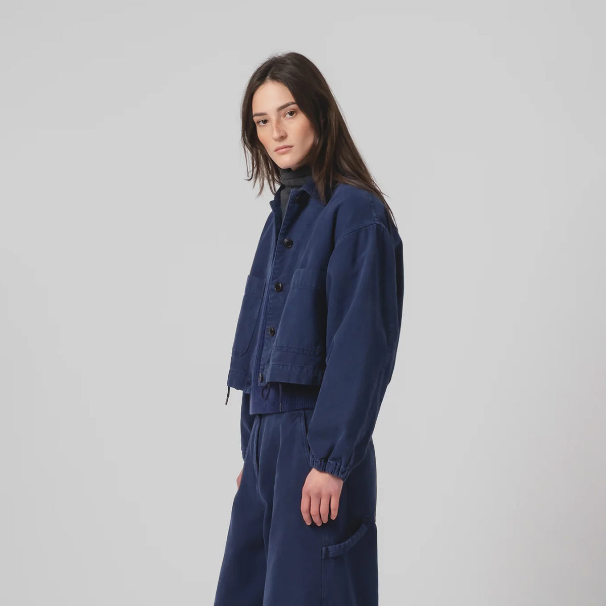 Indigo Blue Canvas Woopsie Jacket