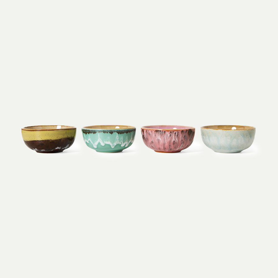 70's Ceramics Modernist XS bowls (set of 4)