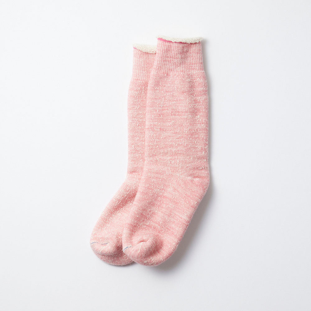 Rototo Light Pink Double Face Crew Socks
