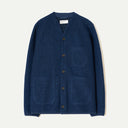 Indigo Wool Fleece Cardigan