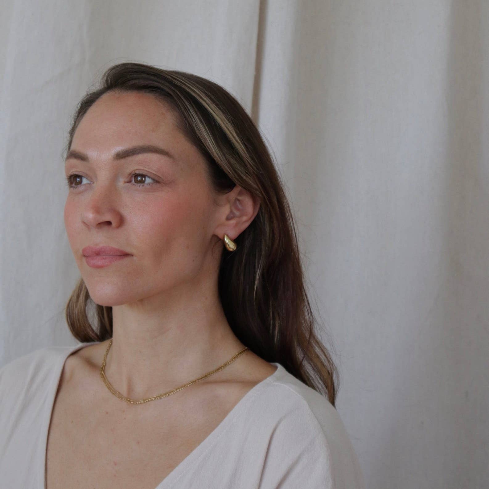 Current Small Waterproof Gold Drop Earrings