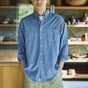 Indigo Small Check Chambray Shirt