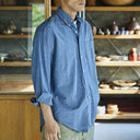 Indigo Small Check Chambray Shirt
