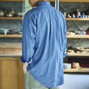 Indigo Small Check Chambray Shirt