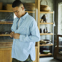 Bleached Relax Fit Chambray Work Shirt