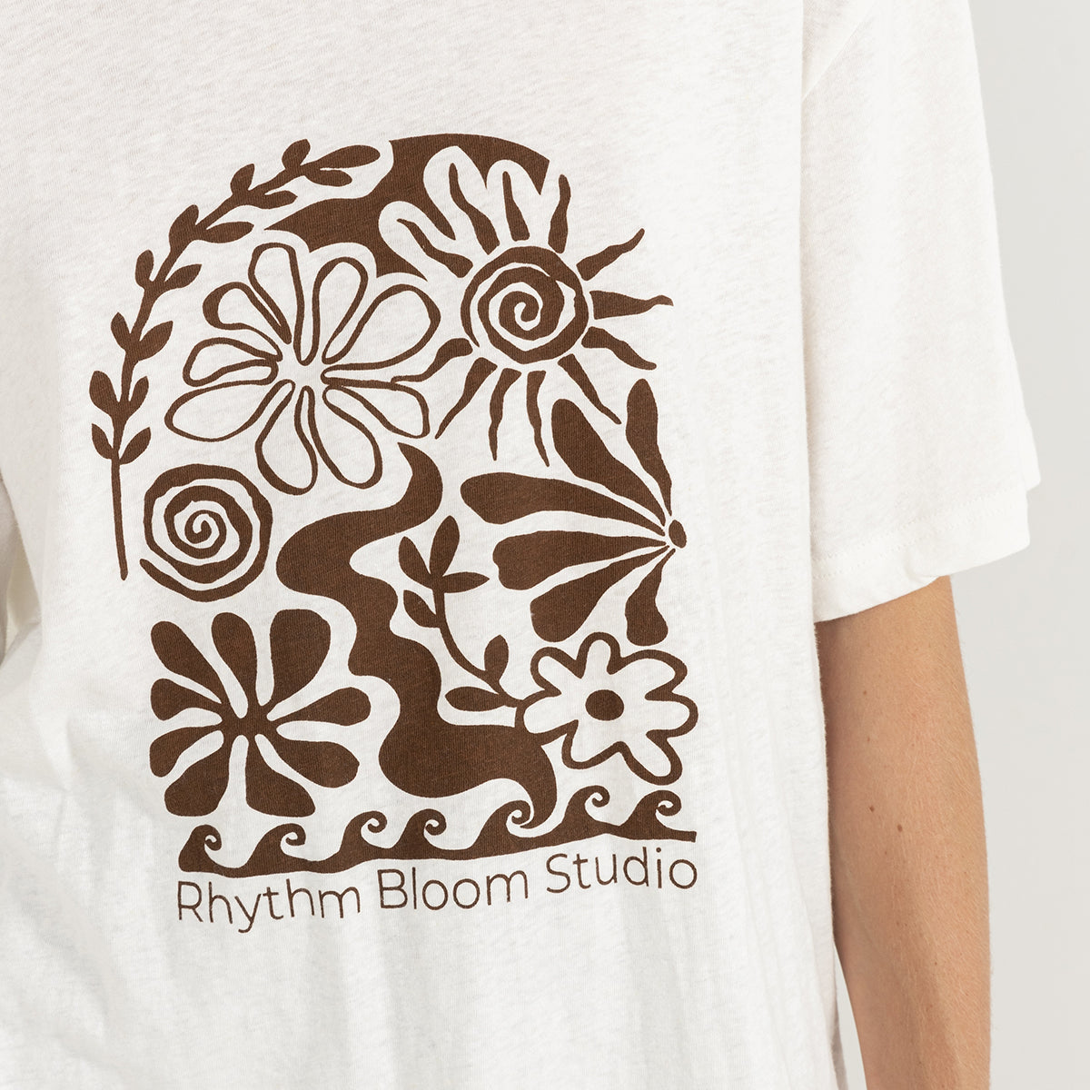 Vintage White Bloom Studio Oversized T-Shirt