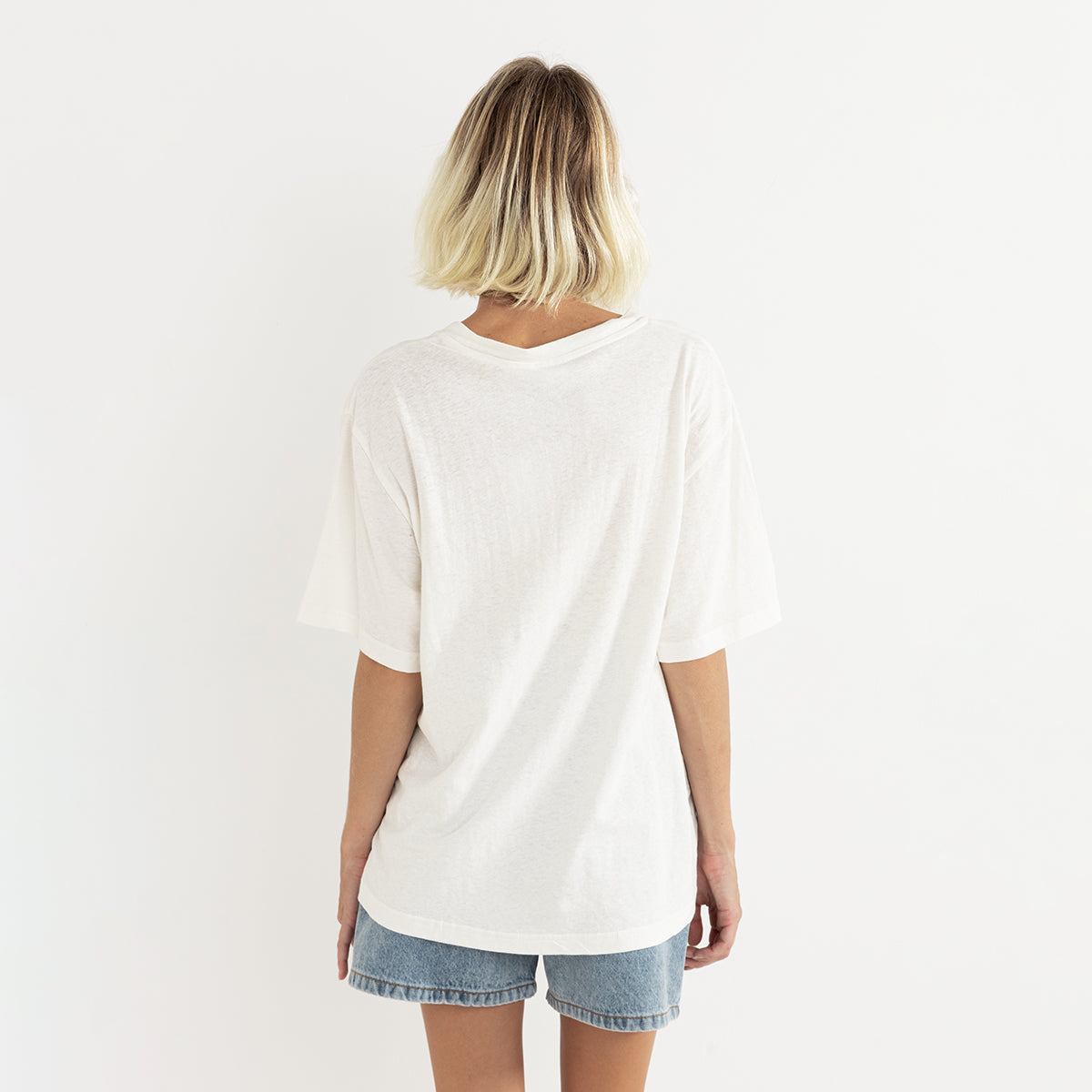 Vintage White Bloom Studio Oversized T-Shirt