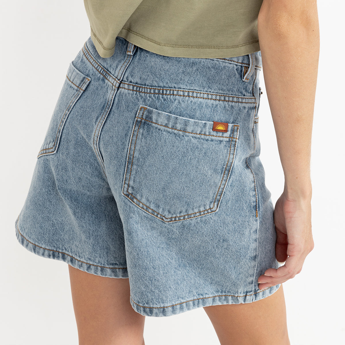 Washed Blue Escape Denim Short