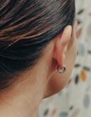 Silver Small Leverback Bold Hoop Earrings