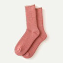 Red/Apricot Double Face Revisible Pile Socks