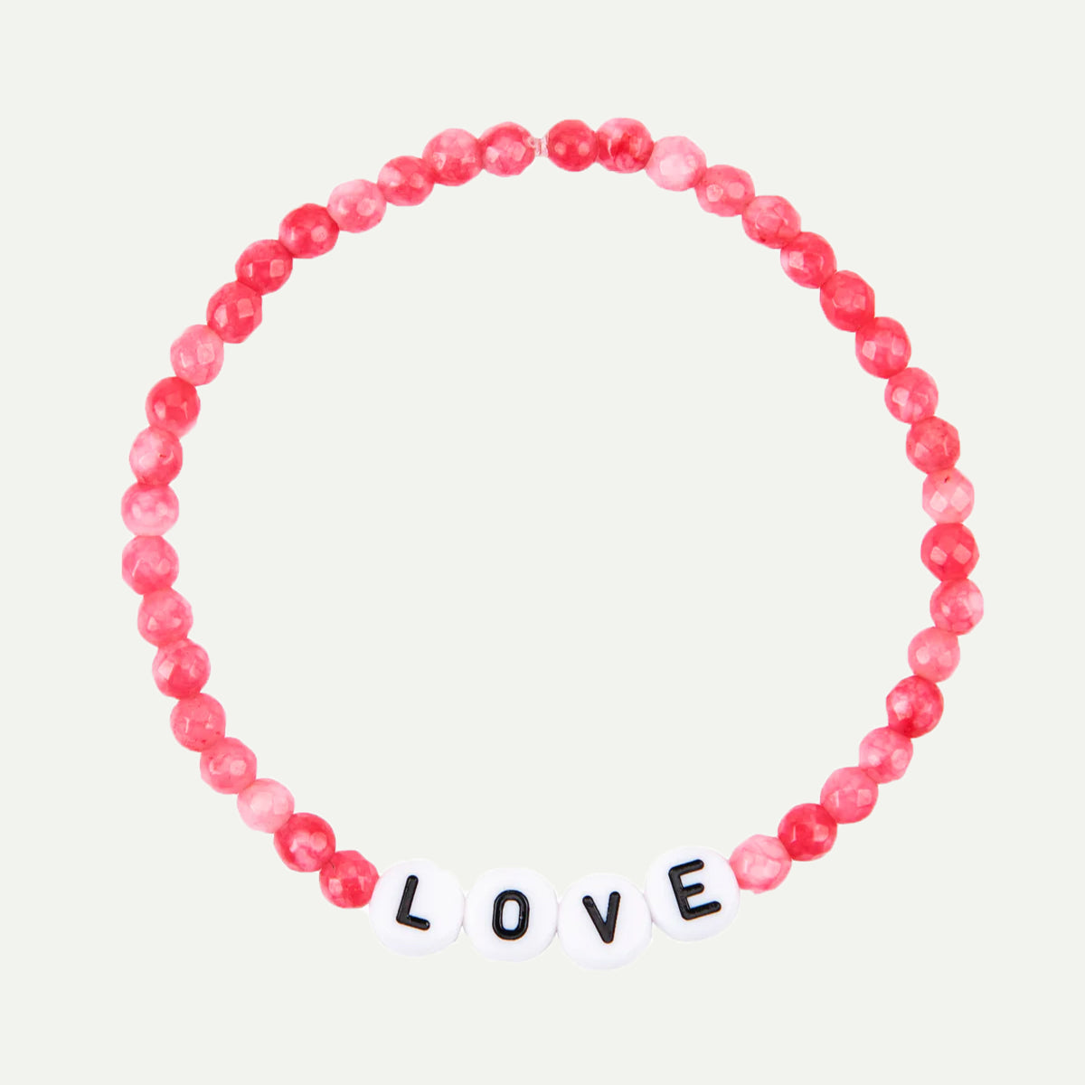Pink Chalcedony Love Bracelet