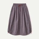 Merlot Stripe Lainey Midi Skirt