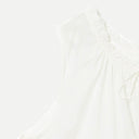 Off White Gather Sleeveless Shirt