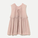 Dusty Pink Gather Sleeveless Shirt