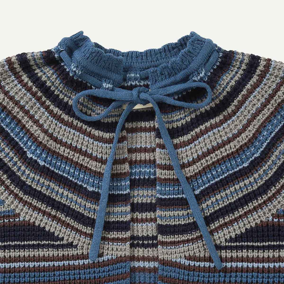 Navy O.Multi Striped Vest