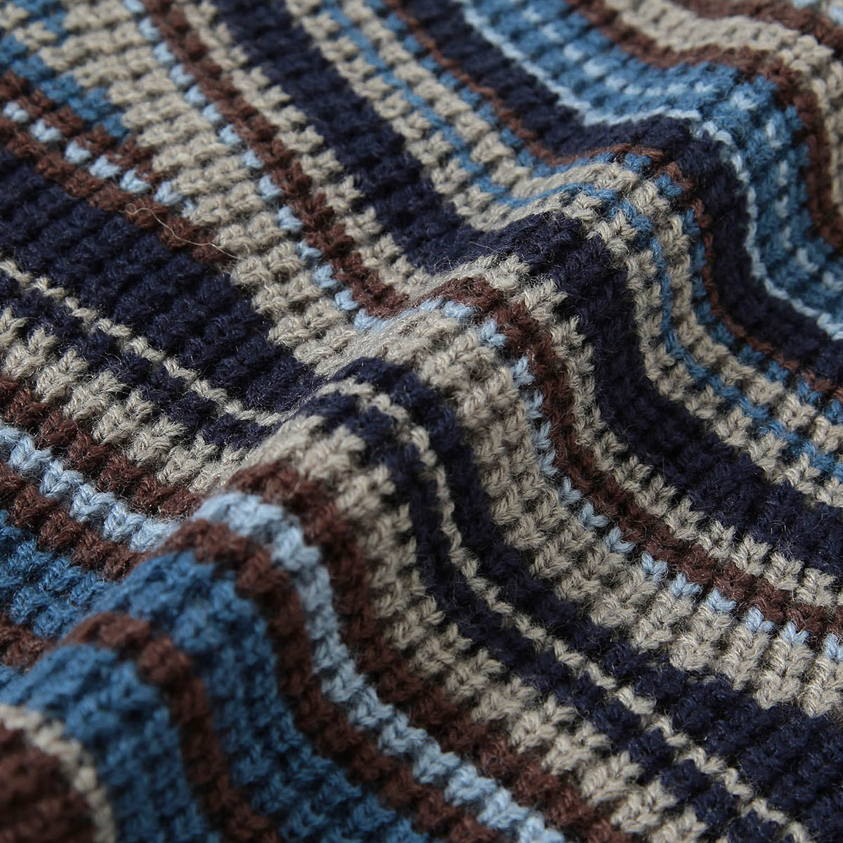 Navy O.Multi Striped Vest
