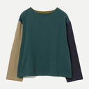 Solid O.Elbow Patch Basque Long Sleeve T-Shirt
