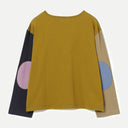 Solid O.Elbow Patch Basque Long Sleeve T-Shirt