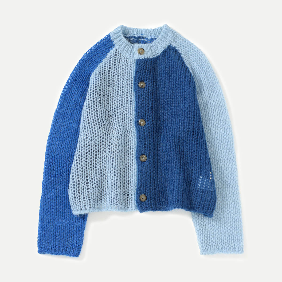 Blue O.Mohair Crazy Cardigan