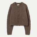 Brown Nep Aran Cardigan