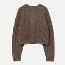 Brown Nep Aran Cardigan