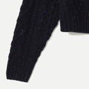 Navy Nep Aran Cardigan