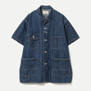 Blue Denim Coverall Short Sleeve Jacket