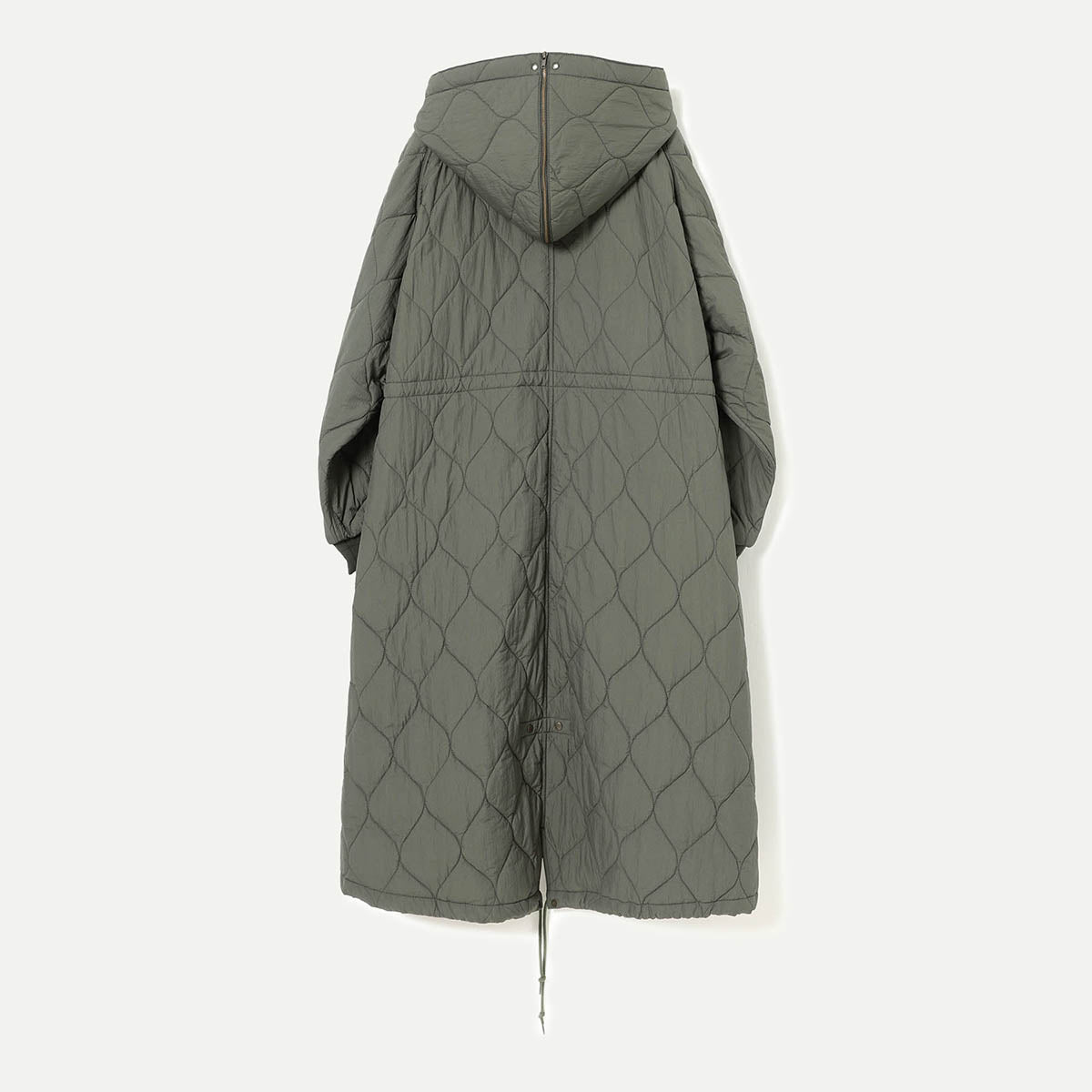 Olive O.Nylon Quilting Hood Coat