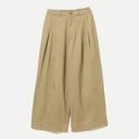 Beige Wide Tack Chino Pants
