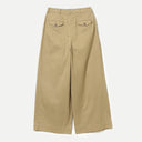 Beige Wide Tack Chino Pants