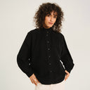 Black High Collar Soline Blouse