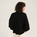Black High Collar Soline Blouse