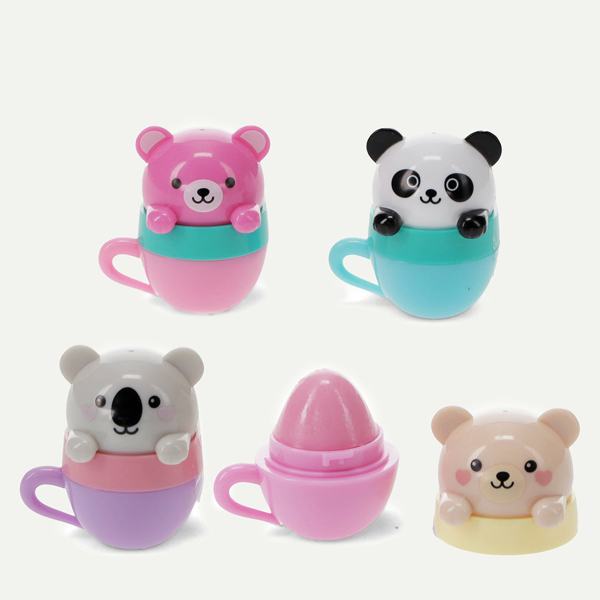 Teacup Animal Friends Mini Berry Scented Lip Balm