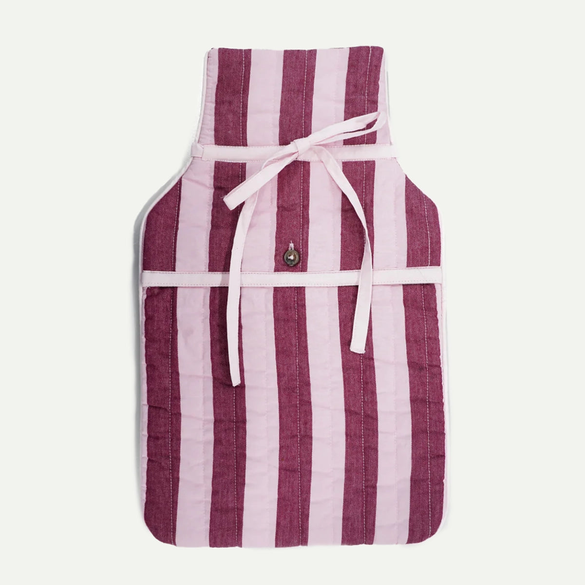 Pink Stripe Hot Water Bottle Cover