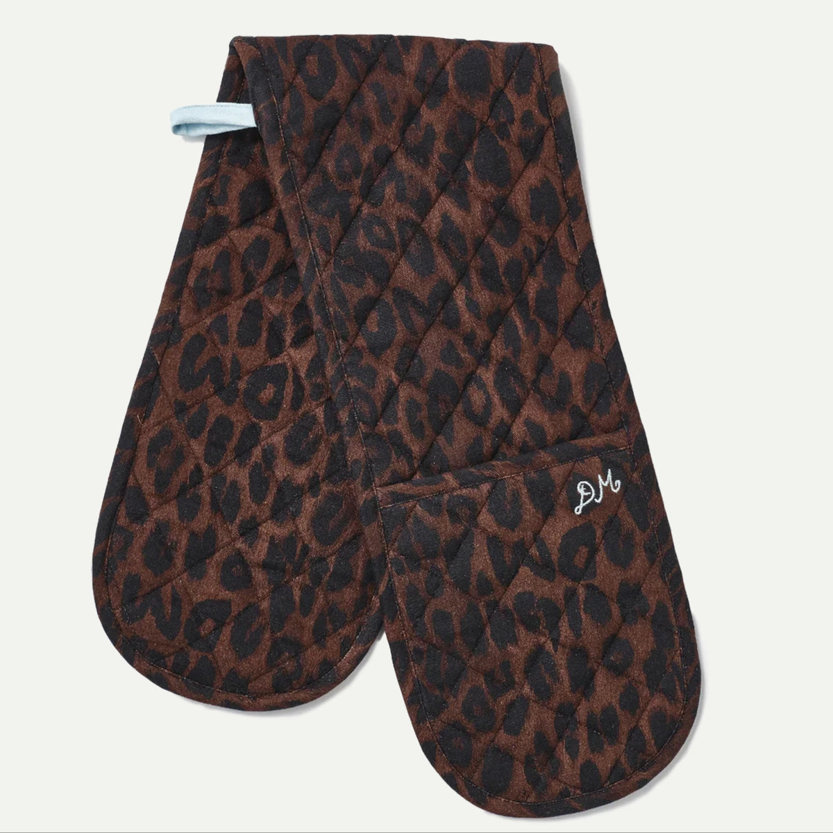 Dark Leopard Double Oven Glove